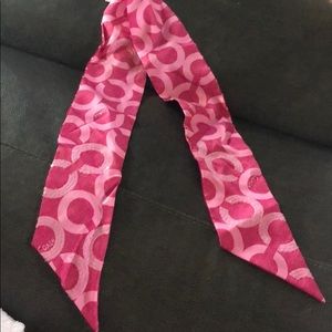 Coach signature silk skinny scarf